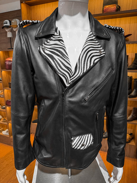 BIKER ZEBRA CROPPED