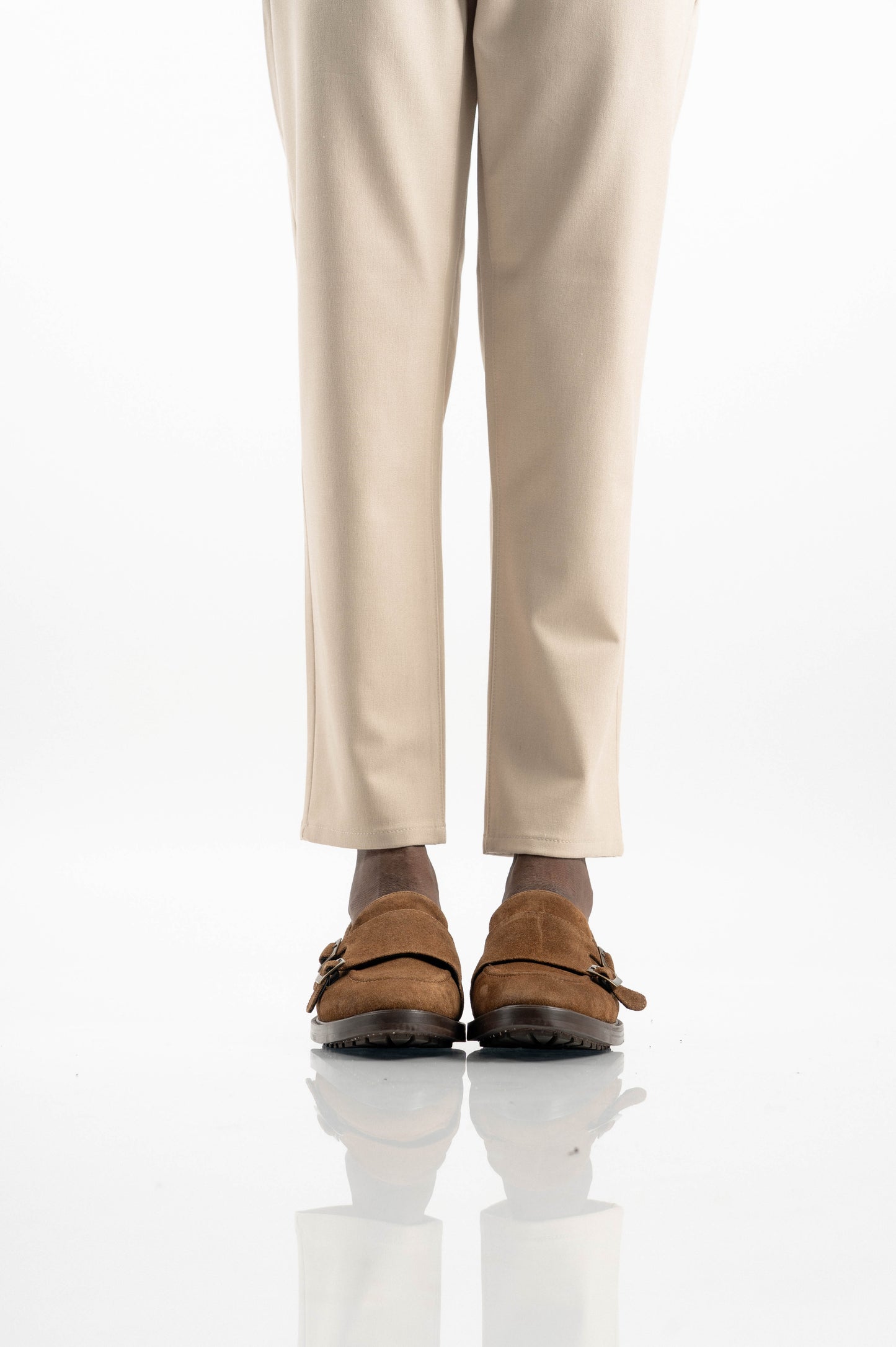 SUEDE TAUPE MONK