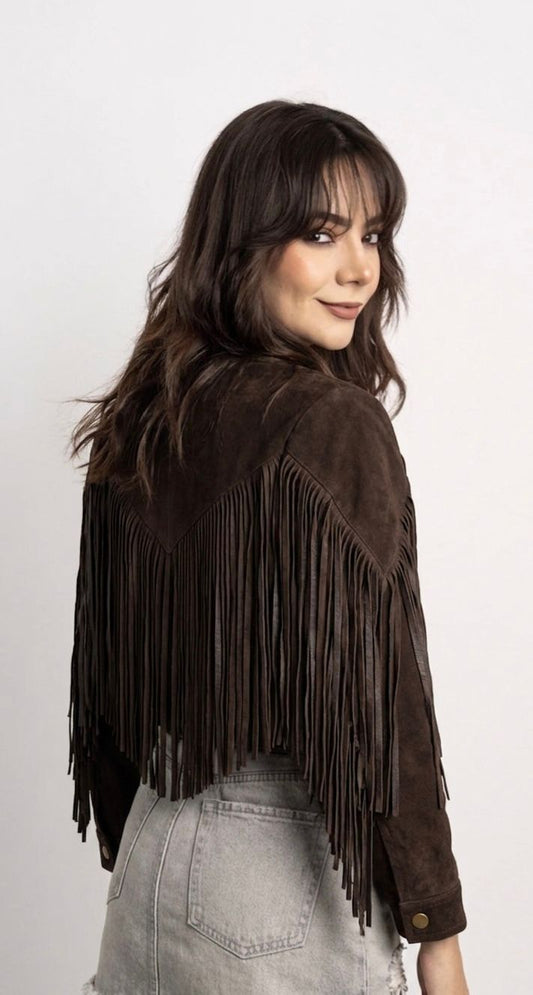 SACO CROPPED GAMUZA