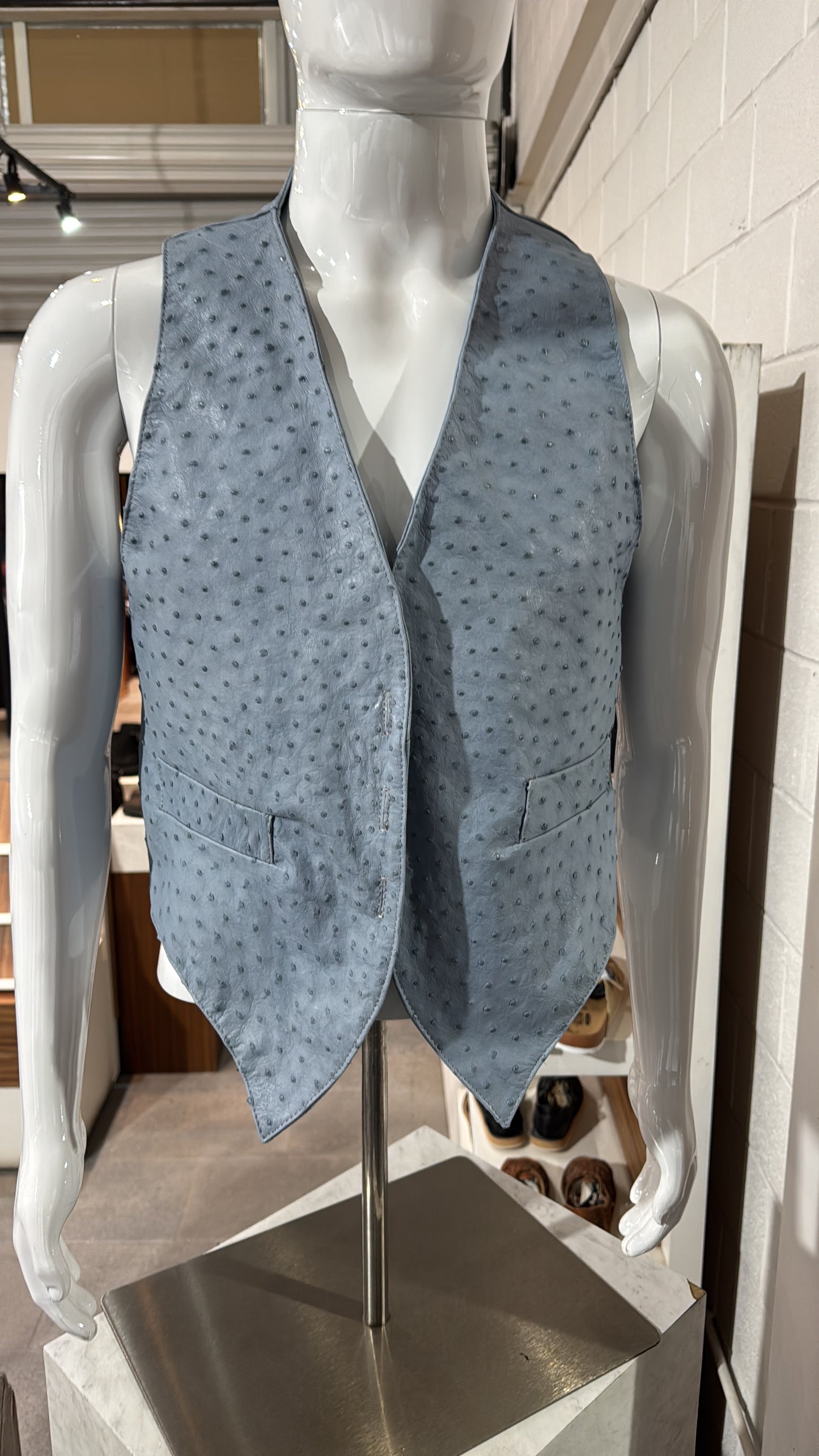 BLUE OSTRICH VELT