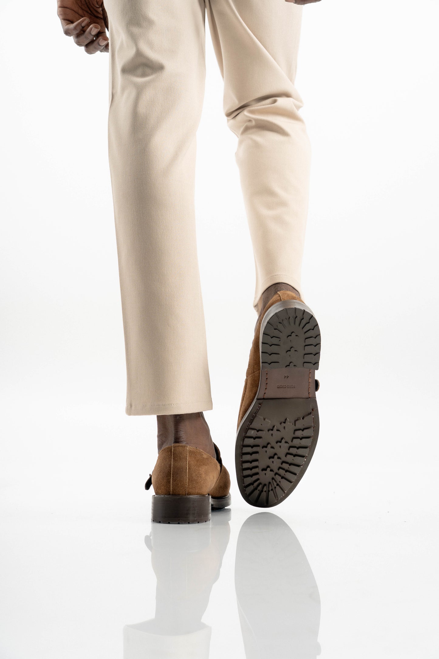 SUEDE TAUPE MONK