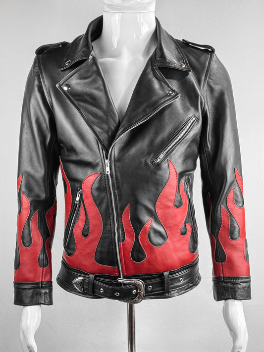 RED FLAMES BIKER