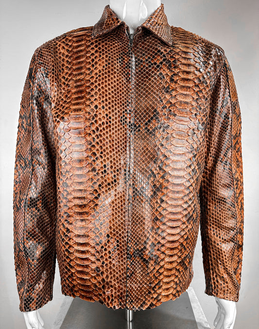 BROWN PYTHON JACKET JUMBO
