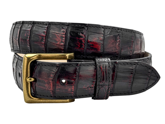 CROCO BLACK/CHERRY BELT