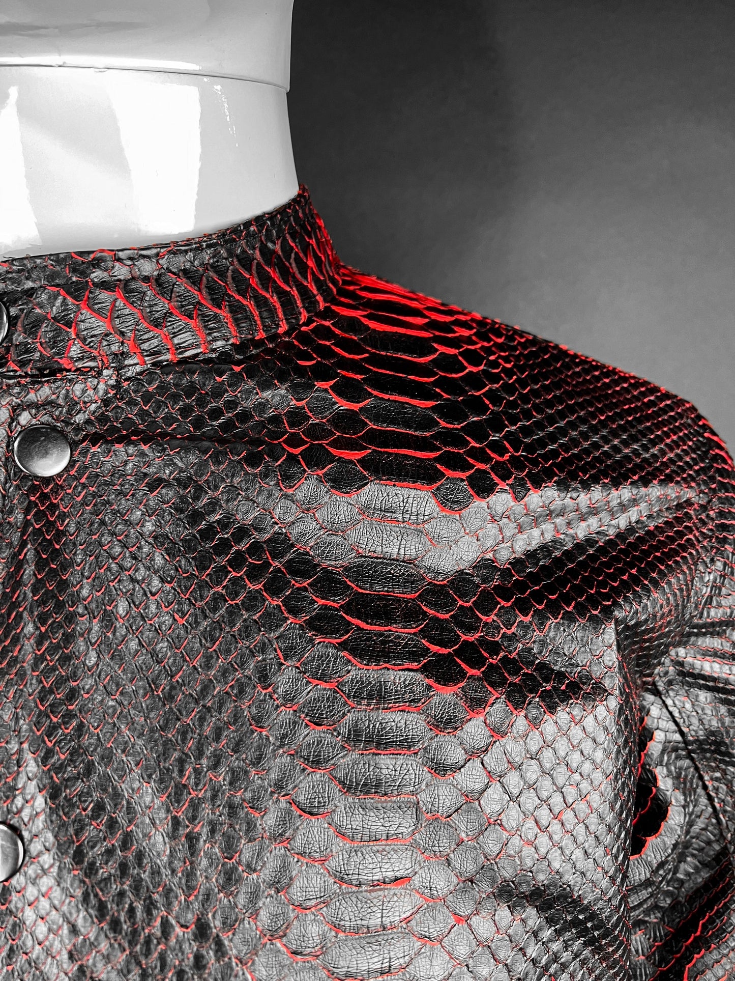 BLACK/RED PYTHON JACKET