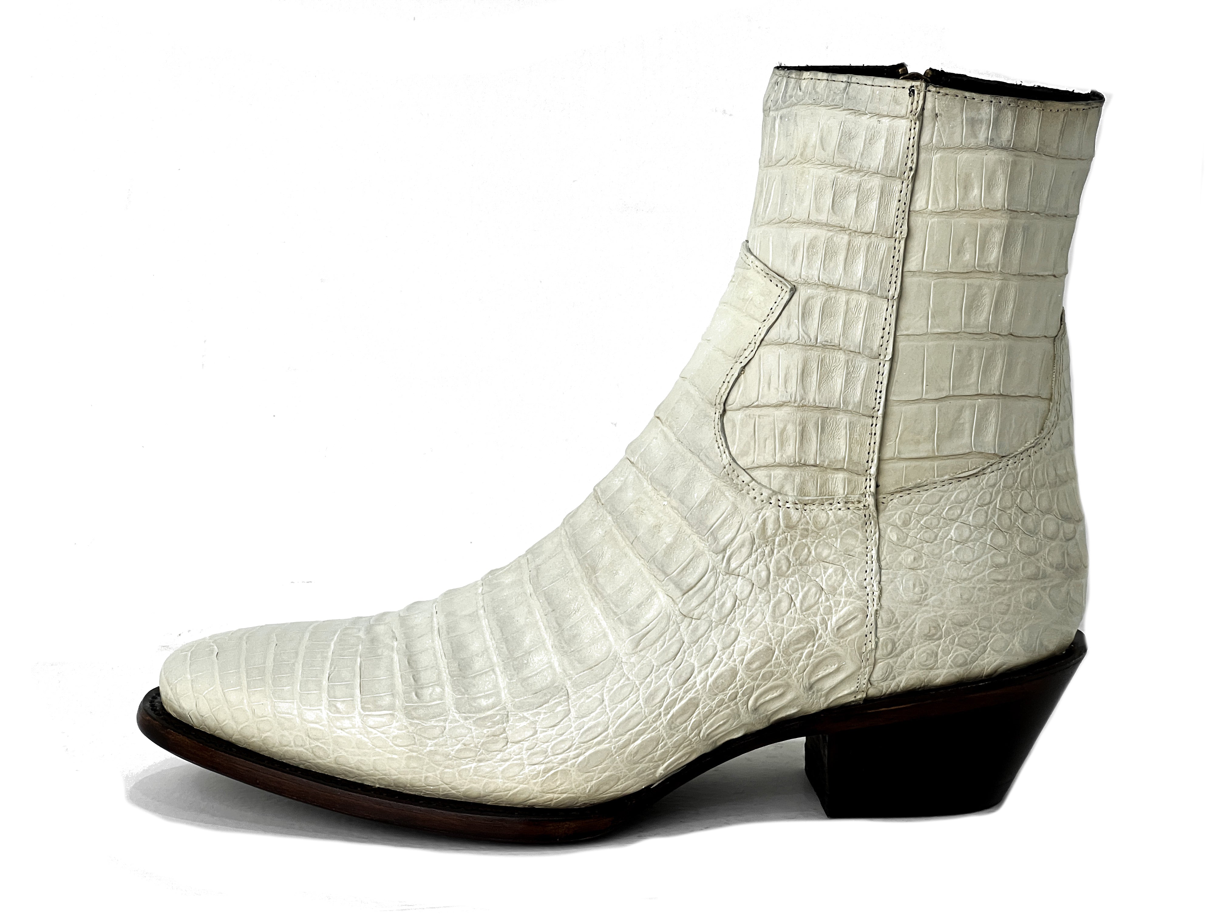 Bottes Santiag En Cuir Crocodile Véritable Mexicana - Taille 43, Occasion Luxe