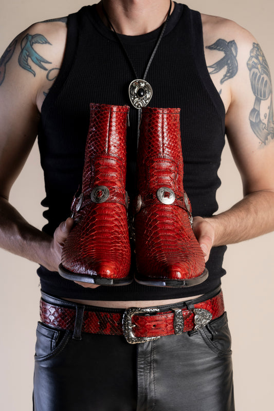 RED PYTHON BELT