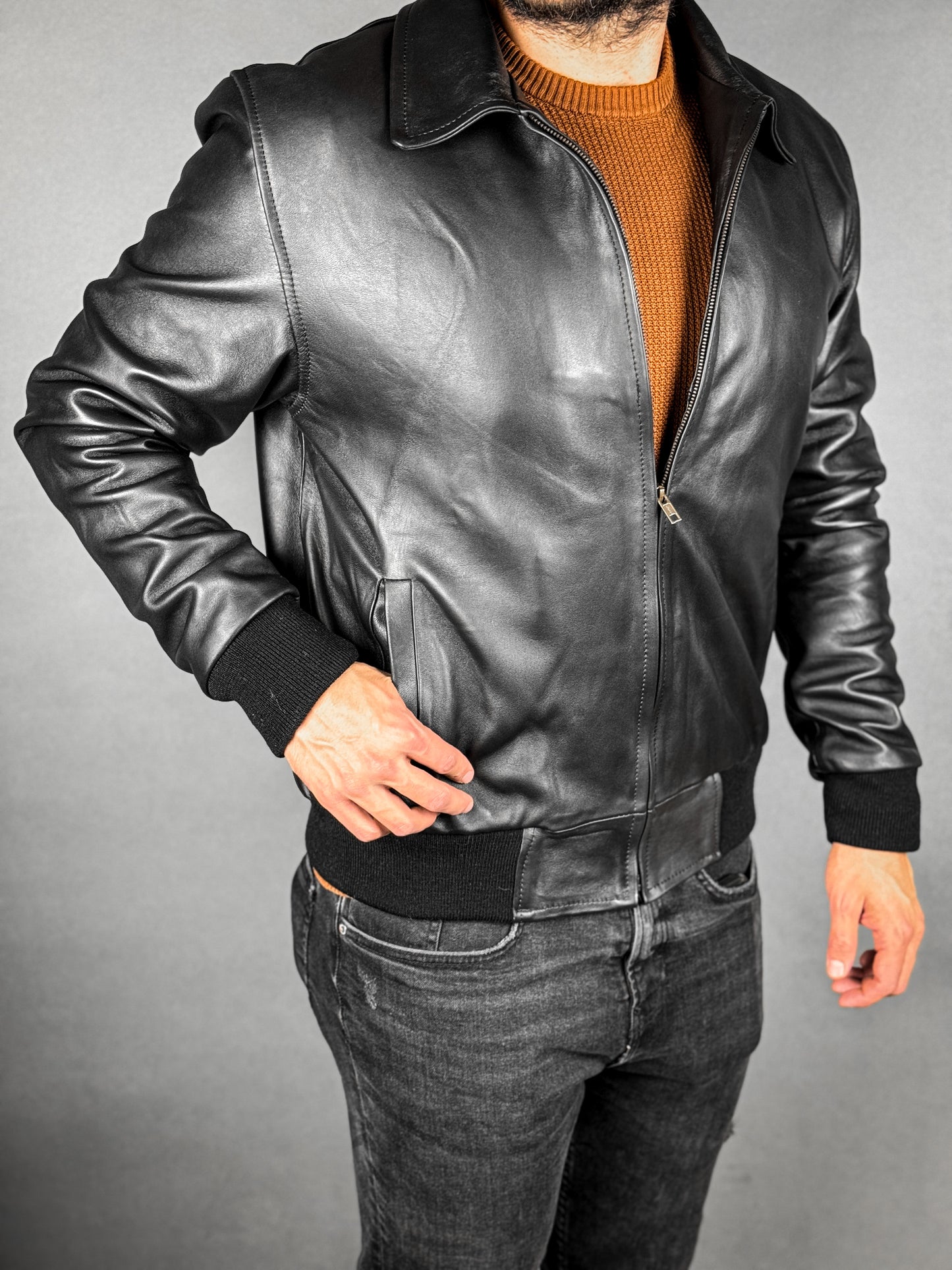 BLACK BOMBER AVIATOR