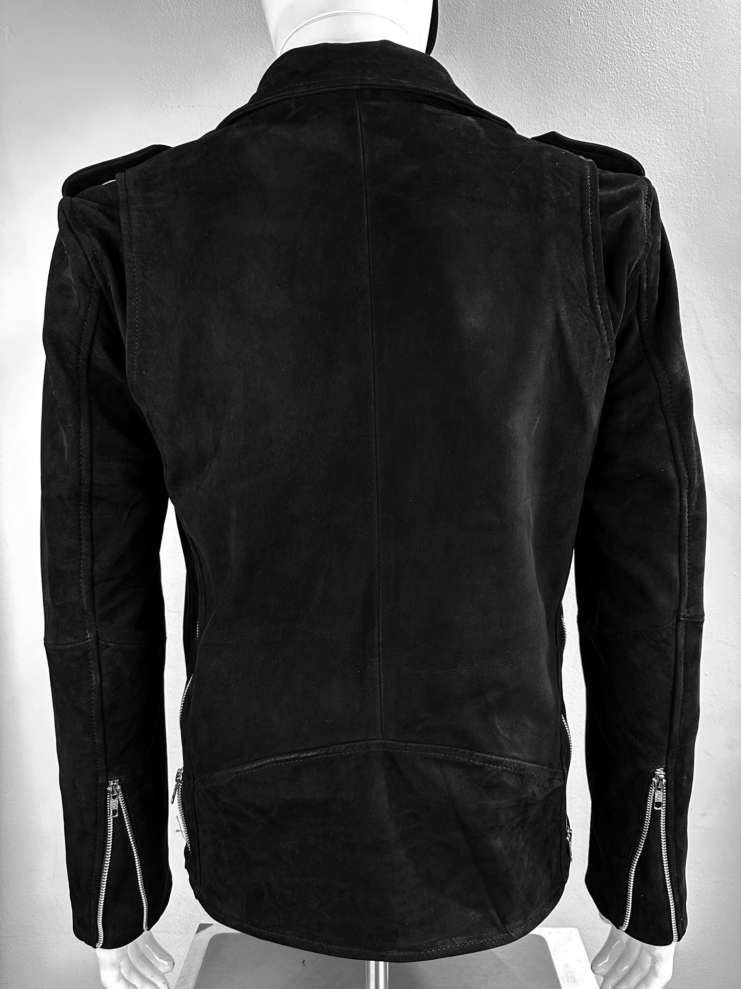 BLACK SUEDE BIKER