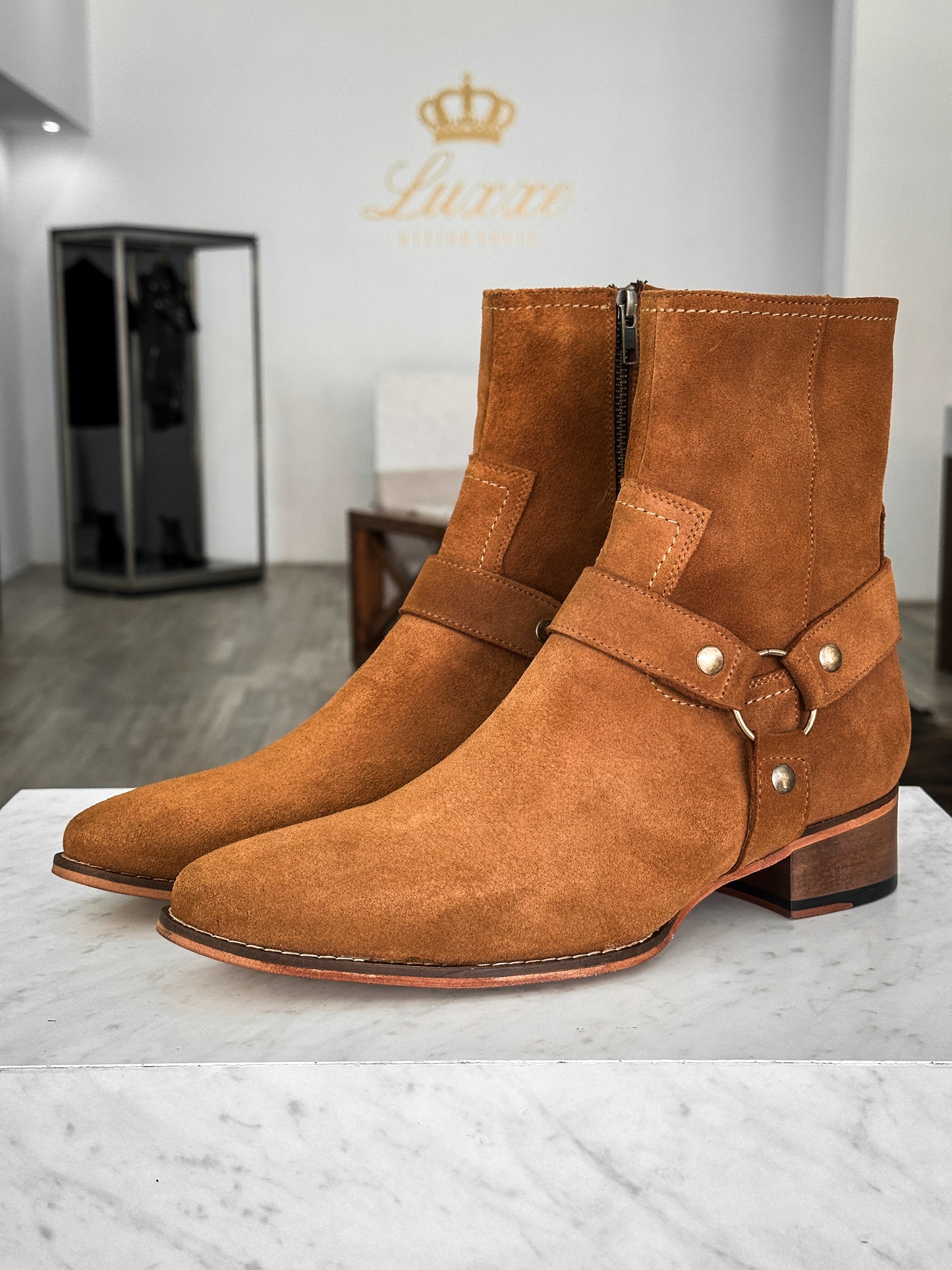 Bottes à chaîne de cheville noire