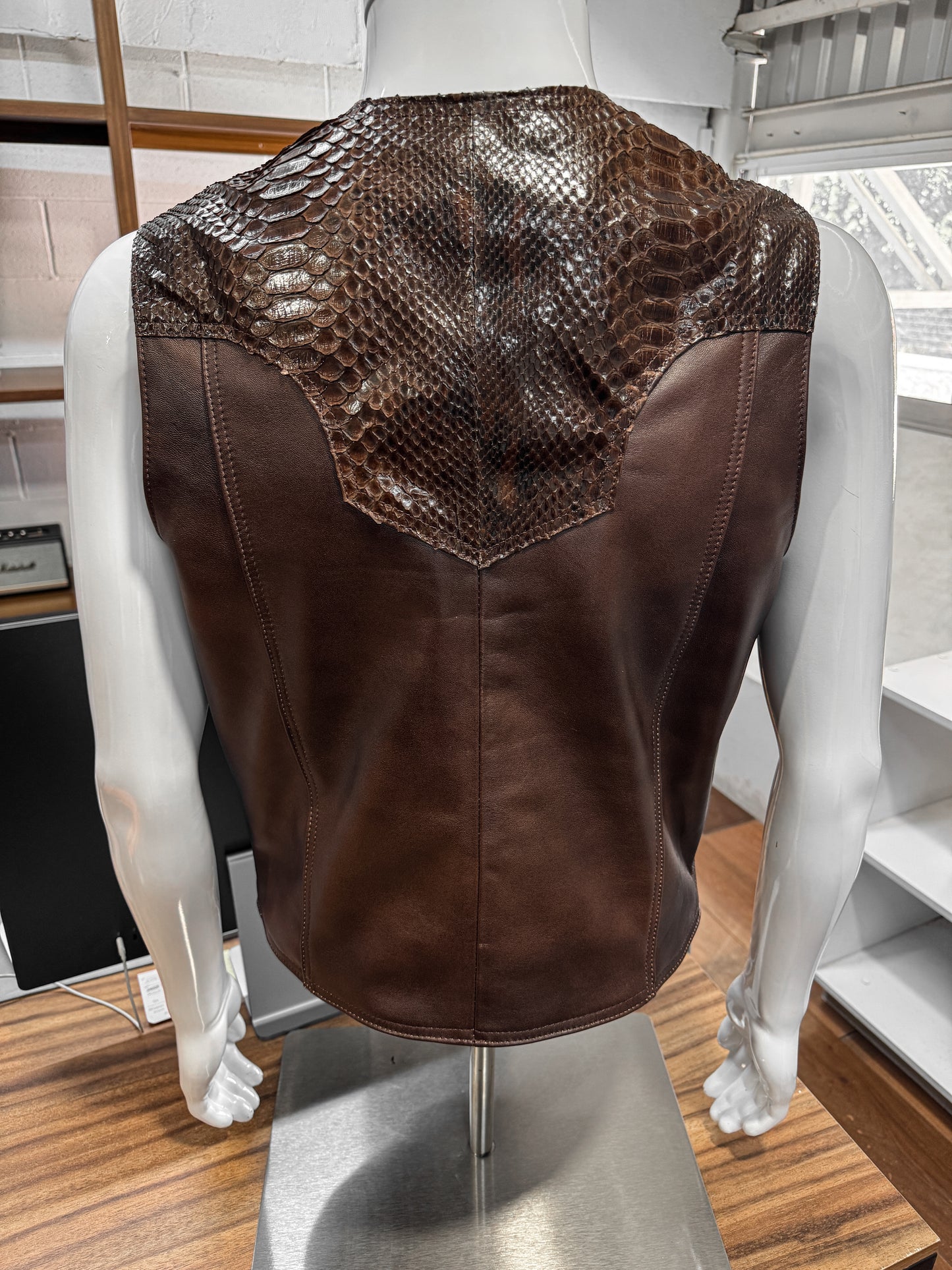 BROWN PYTHON VEST