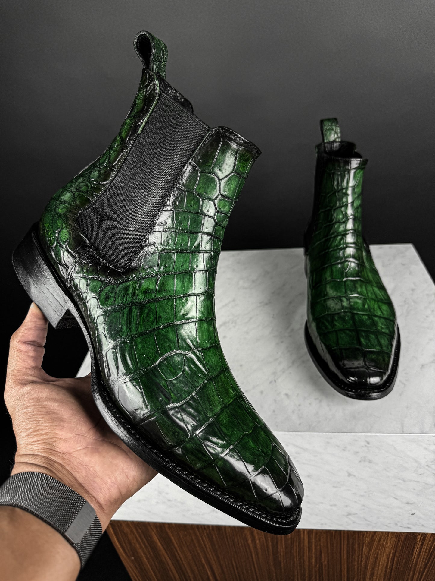 GREEN CROCO CHELSEA