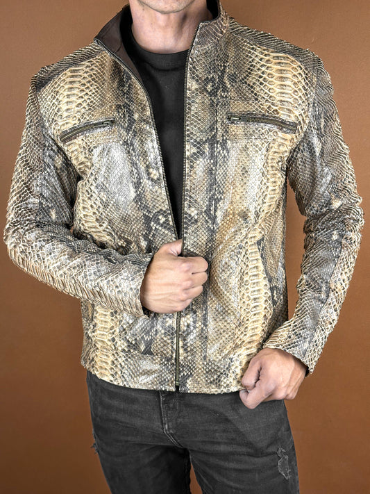 BROWN PYTHON JACKET