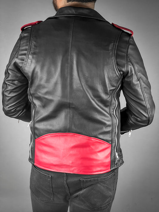 BLACK & RED BIKER