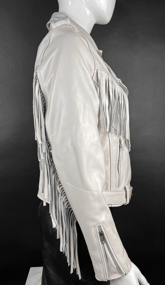 OFF WHITE FRINGED JACKET