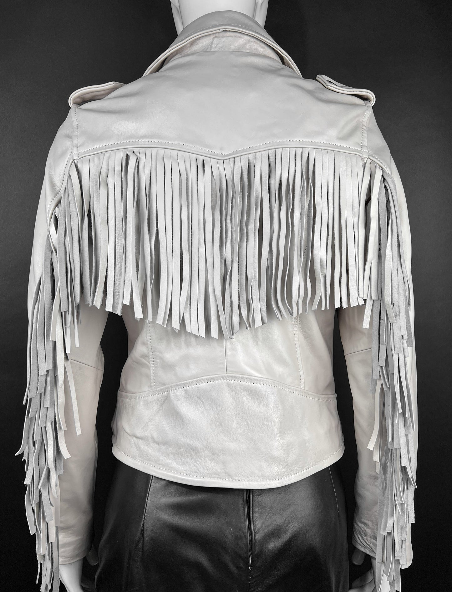 OFF WHITE FRINGED JACKET