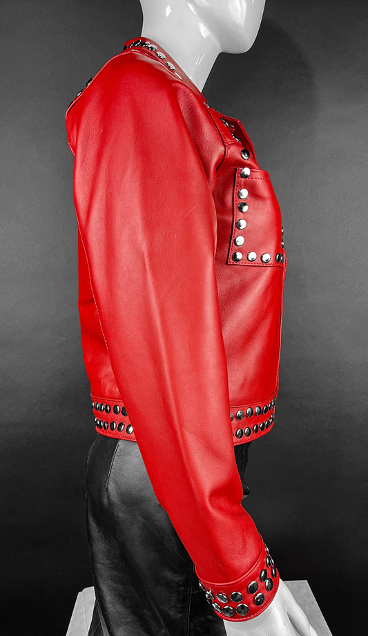 RED STUDDED JACKET