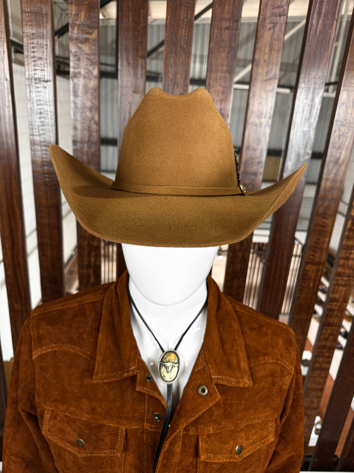 ORANGE WESTERN HAT (FEATHER)
