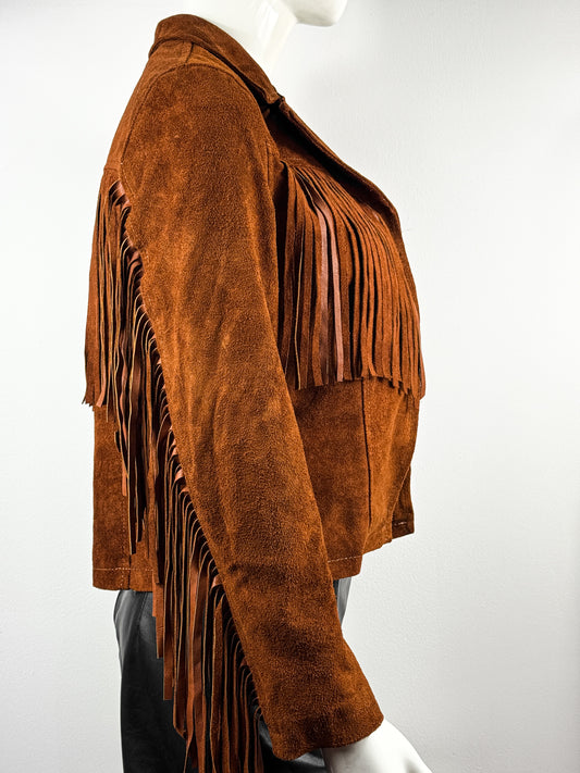 SUEDE CHESTNUT JACKET WOMAN