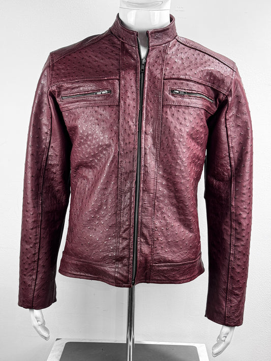 WINE OSTRICH JACKET