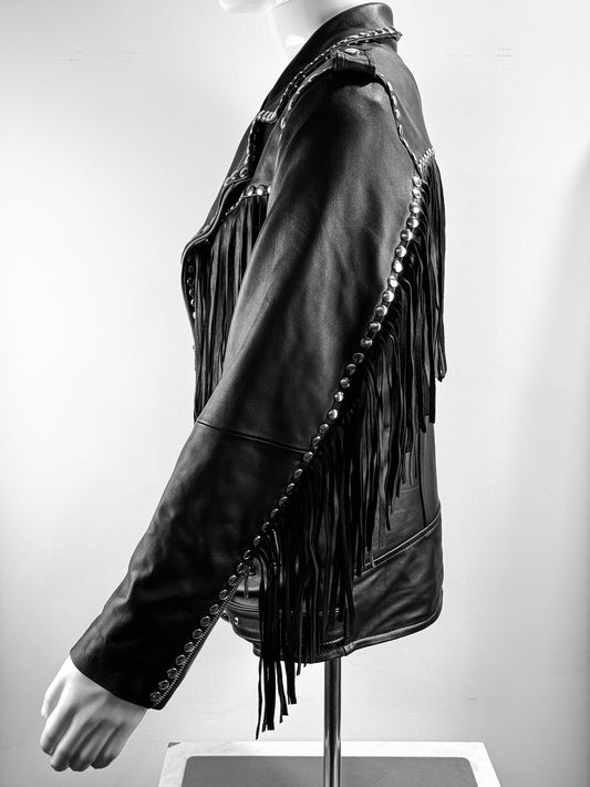 DOUBLE FRINGED STUDDED