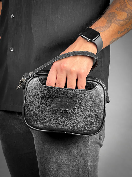 BLACK FLOTER HANDBAG