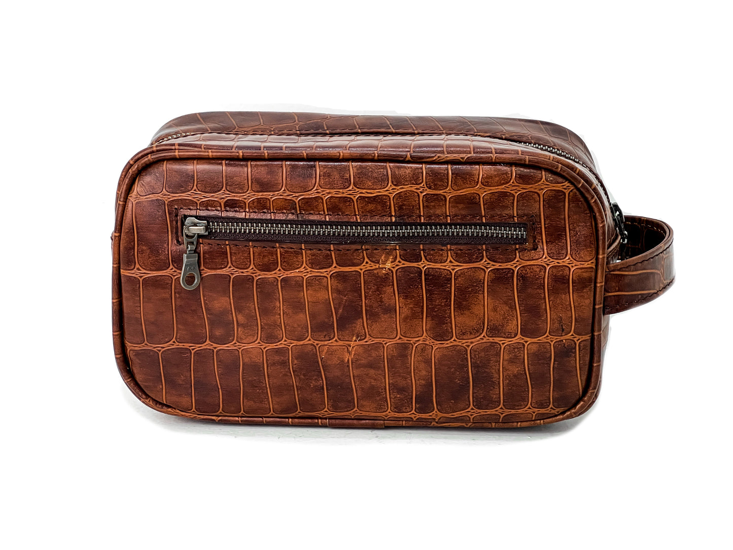BROWN CROCO NECESER