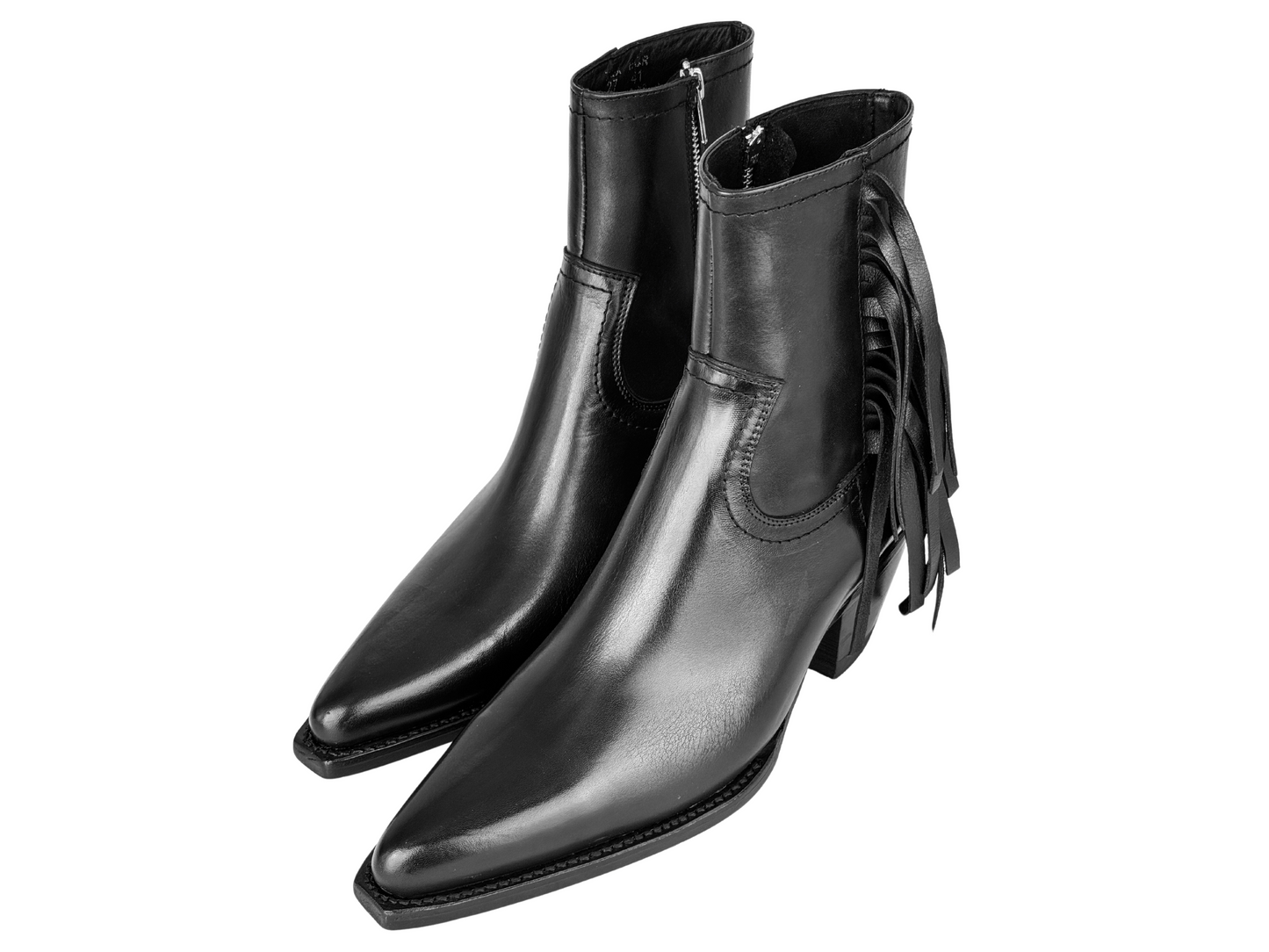 BLACK FRINGED BOOTS