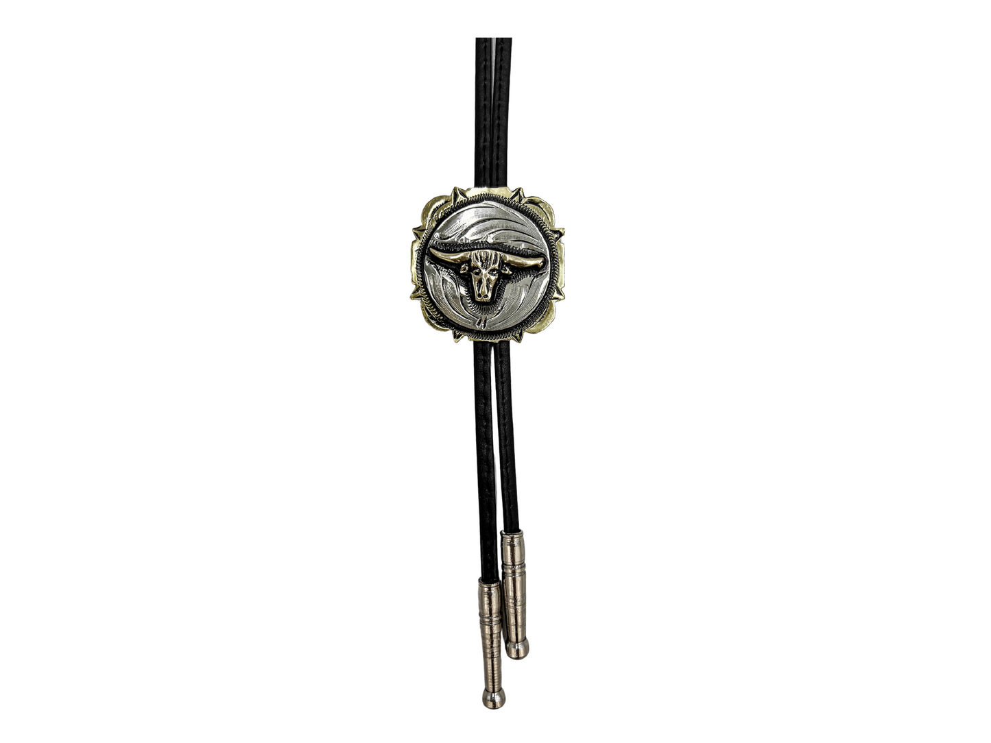 BOLO TIE BULL SILVER