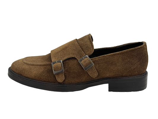 SUEDE TAUPE MONK
