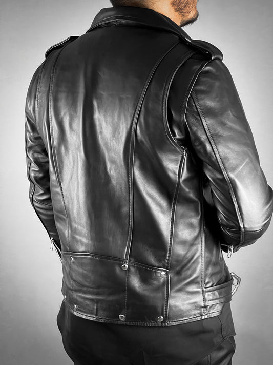 BLACK STUDDED BIKERs