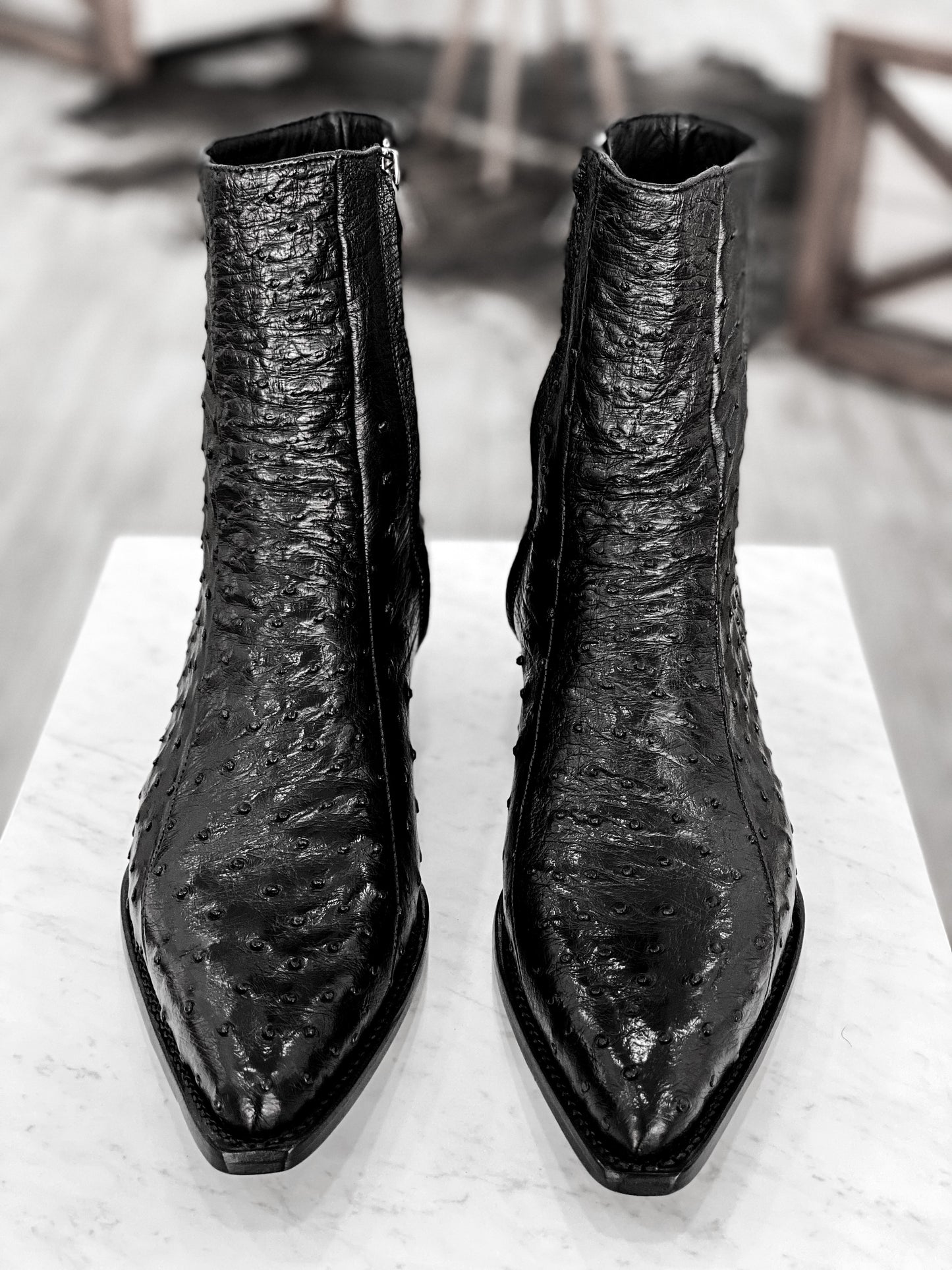 EXOTIC OSTRICH WARSAW BOOTS