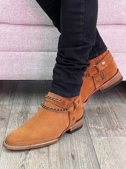 CHESTNUT ANKLE BOOTS