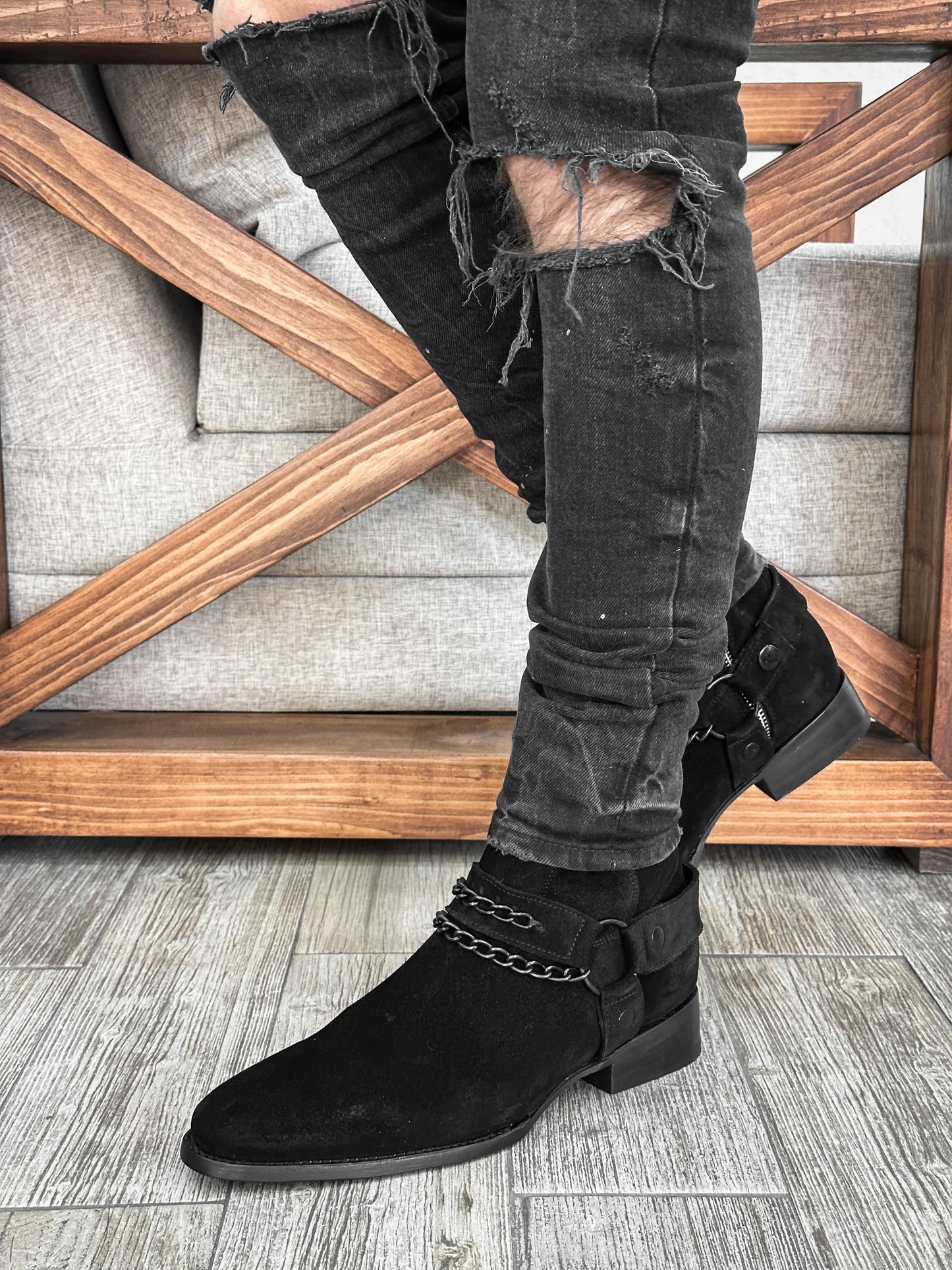 SUEDE ANKLE BOOTS