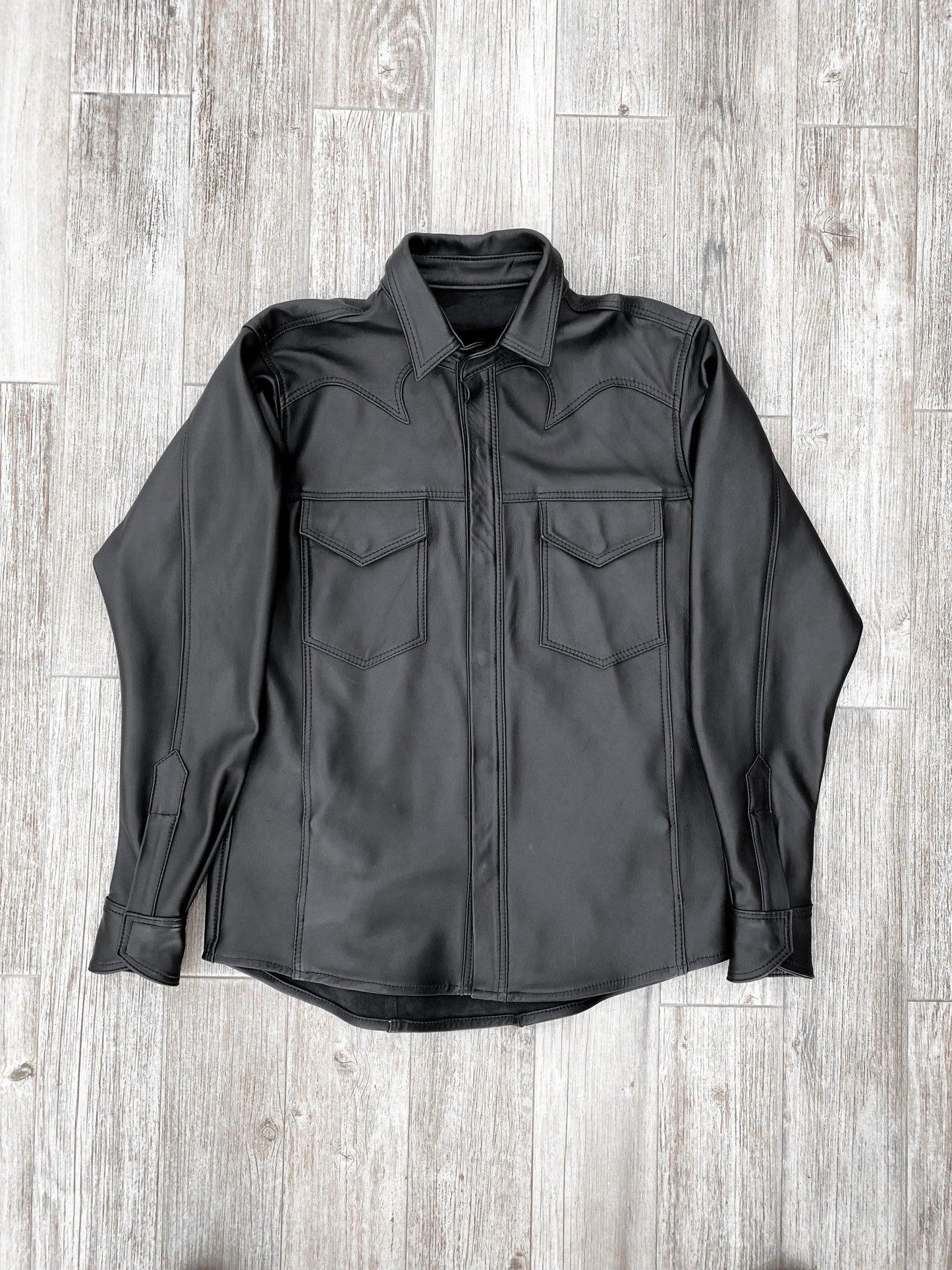 LEATHER OVERSHIRT