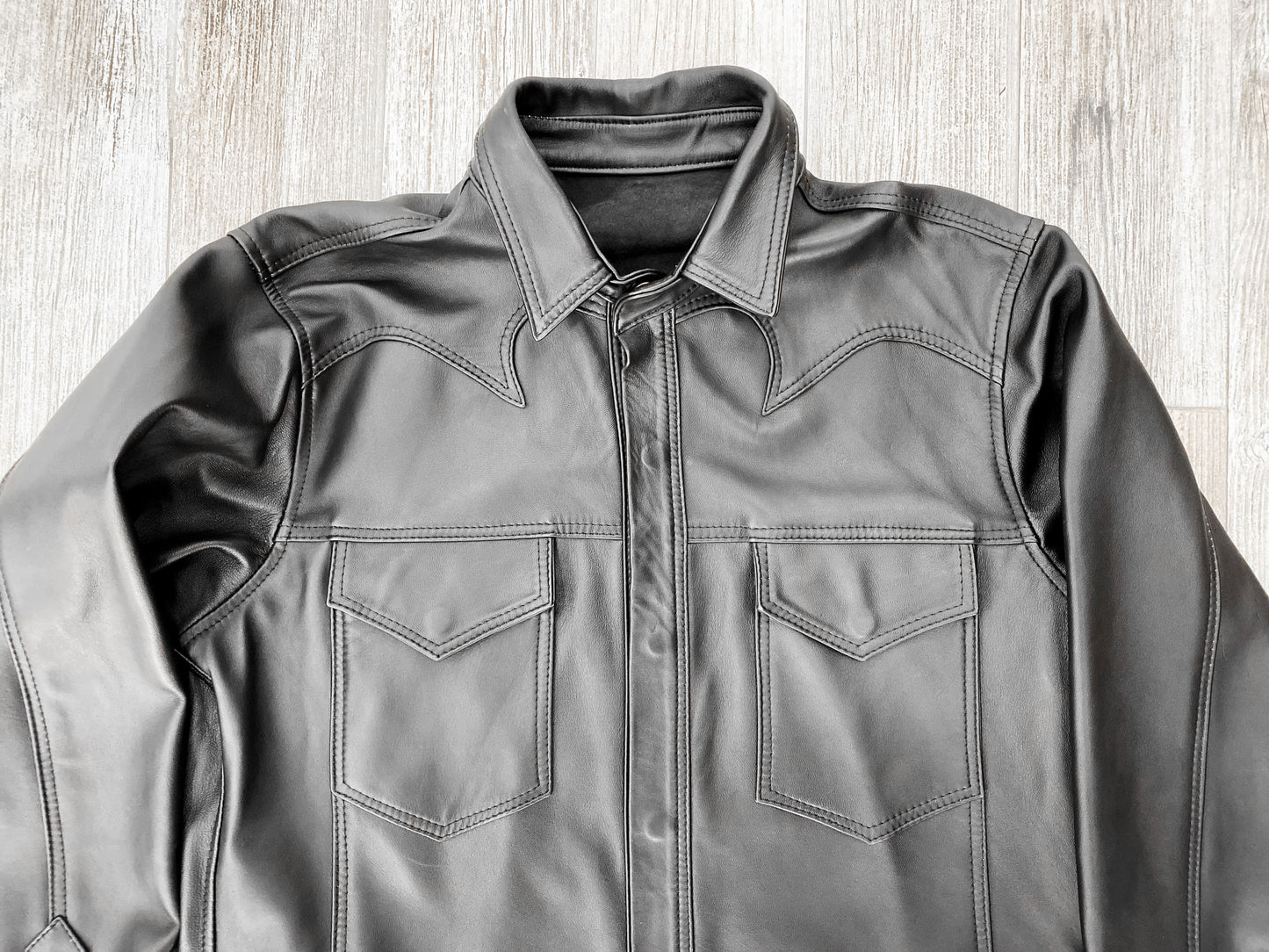 LEATHER OVERSHIRT