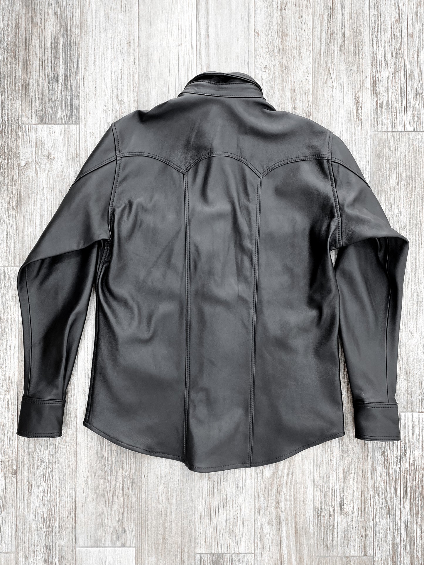 LEATHER OVERSHIRT