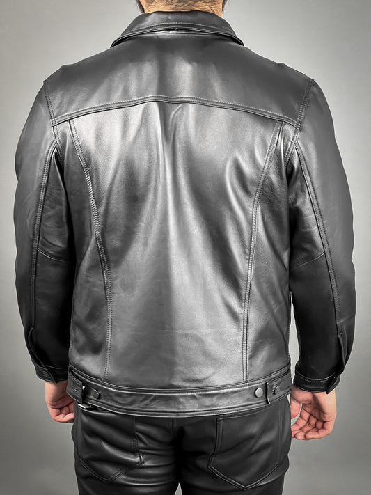 BLACK TRUCKER JACKET
