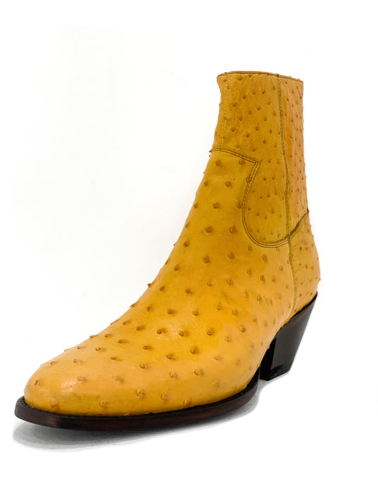 YELLOW OSTRICH BOOTS