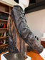 OLD BROWN FRINGED BIKER