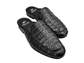 BLACK CROCO MULE