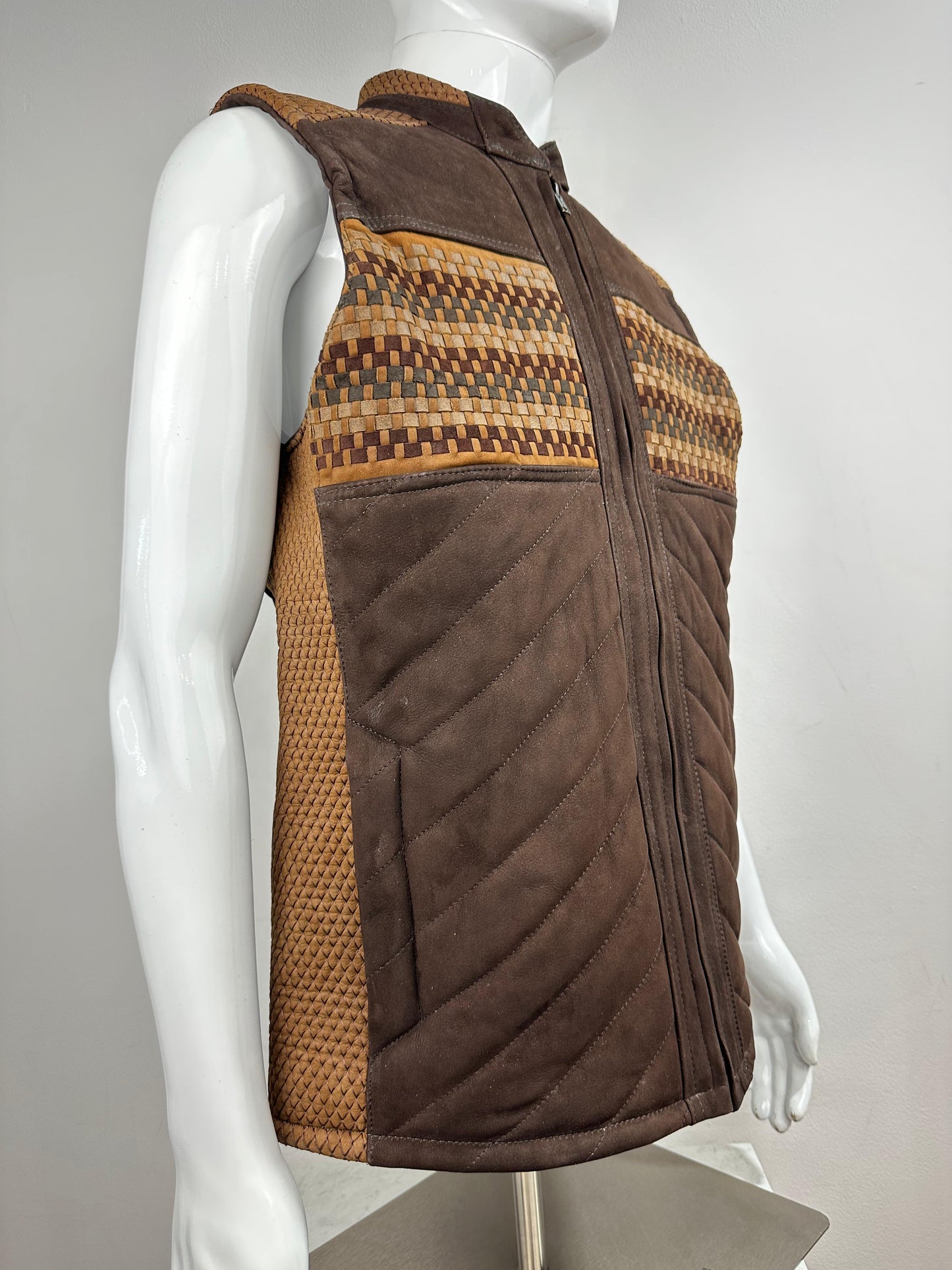 BROWN SUEDE VEST