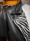 BIKER ZEBRA CROPPED