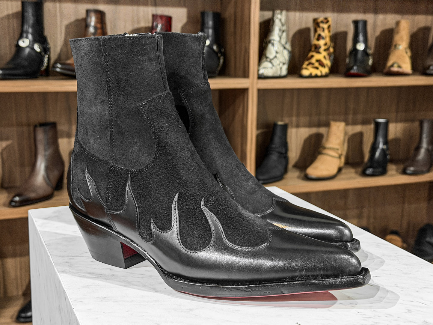 BLACK SUEDE FLAME