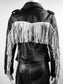 WHITE/BLACK FRINGED