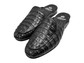 BLACK CROCO MULE