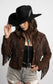 BROWN FRINGED JACKET