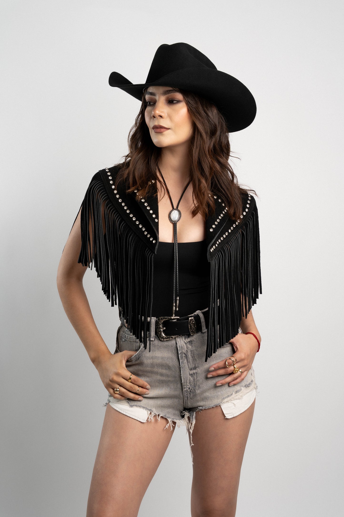 PONCHO FLECOS BRILLOS