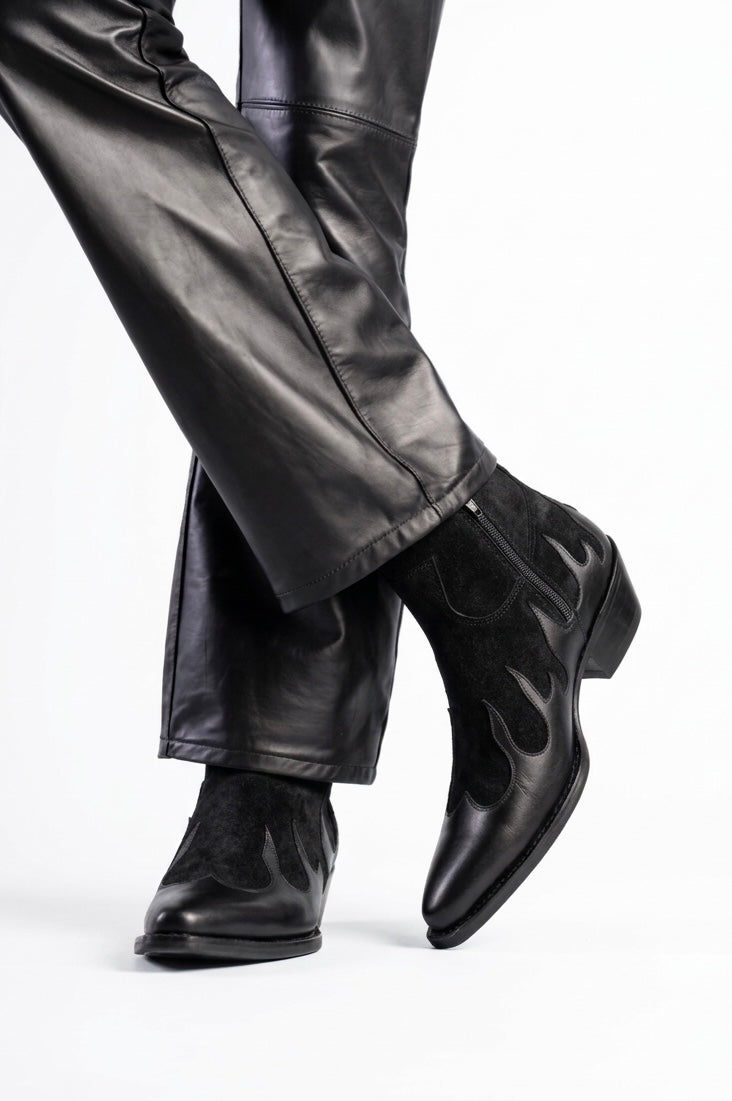 BLACK SUEDE FLAME