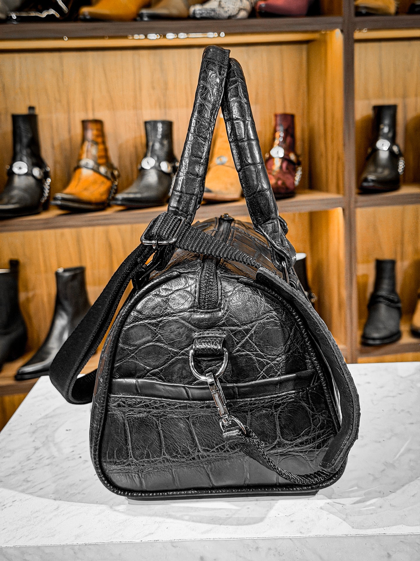 BLACK FLOATER NECESSARY BAG